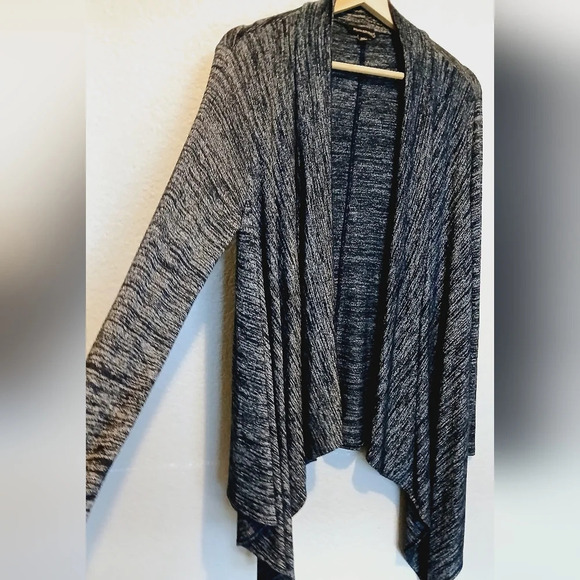 💚5/$25 Banana Republic Charcoal Gray Waterfall Open Front Duster Cardigan - Picture 4 of 7